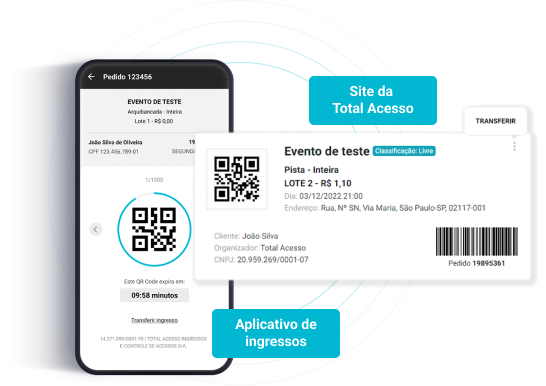 Como processar TOTAL ACESSO INGRESSOS E CONTROLE DE ACESSOS