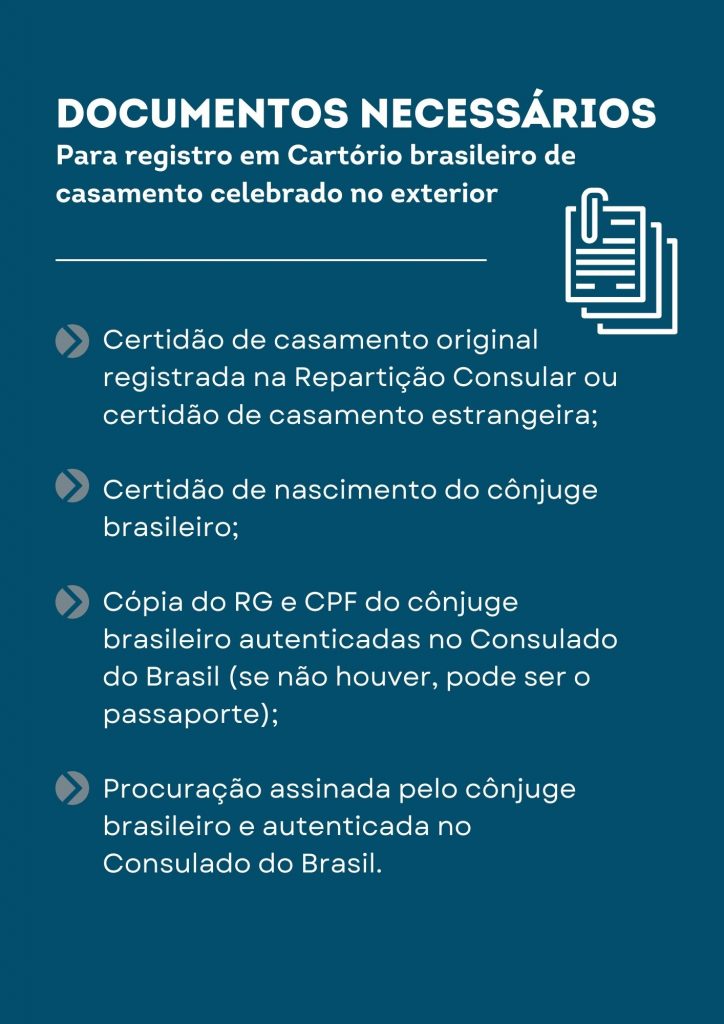documentos estrangeiros para casamento no brasil