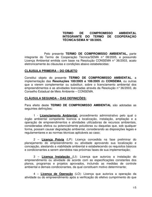 termo de compromisso ambiental