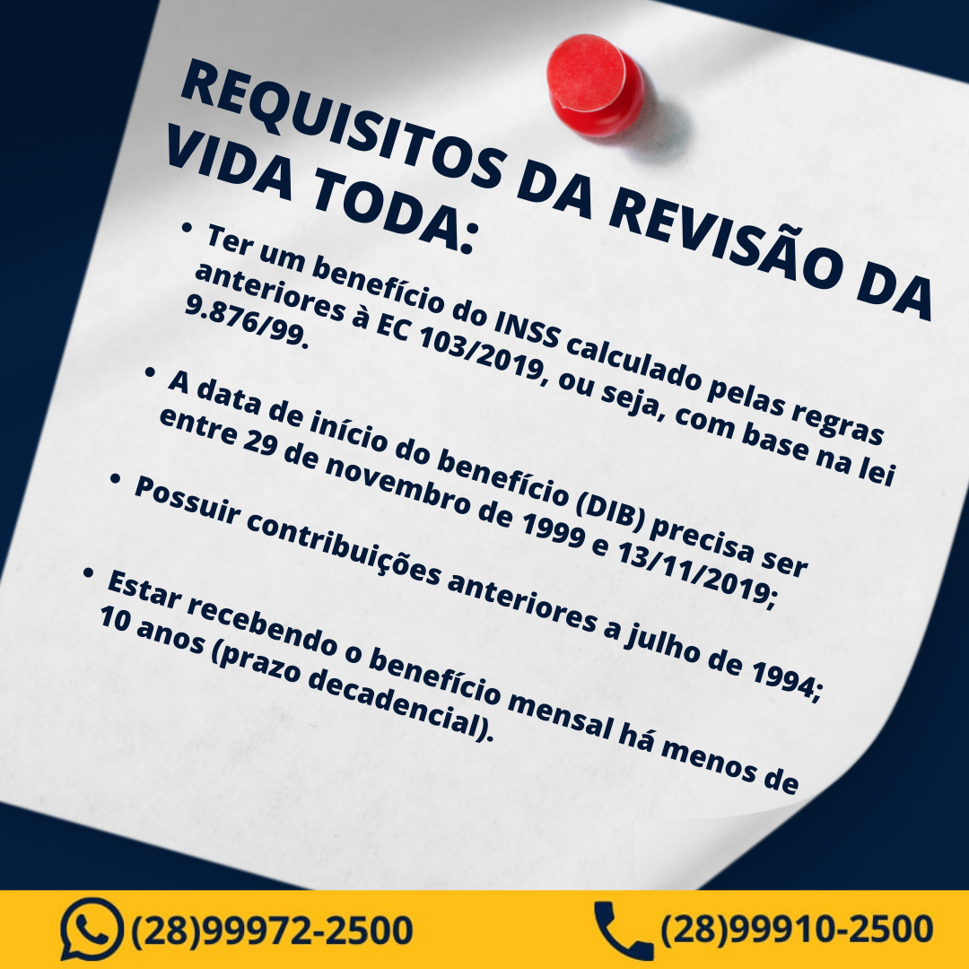 revisão da vida toda lei